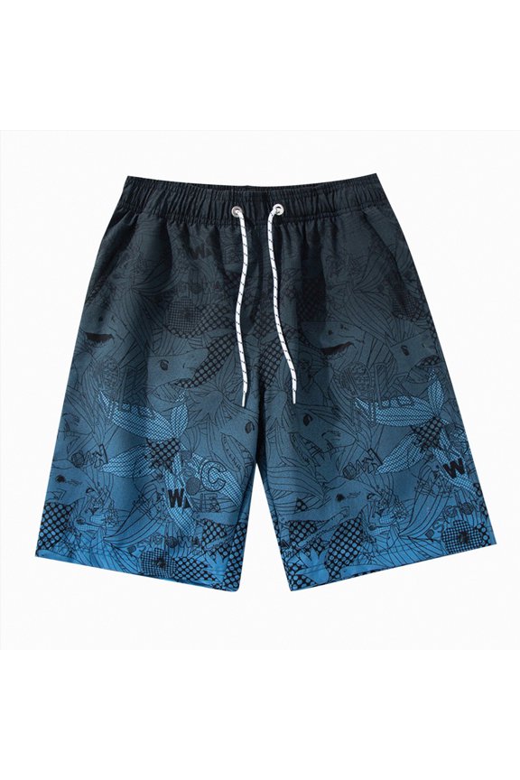 Mens Swim Trunks 7'' Mesh Liner Quick Dry Swim Shorts Board Shorts Bathing Suit Swimsuit Summer Beach Shorts(Blue,XXL)