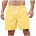 thumbnail image 1 of KPOPLK Mens Swim Trunks Quick Dry Board Shorts Breathable Hawaii Beach Shorts Swimwear Bathing Suits with Pockets(Yellow,S), 1 of 5