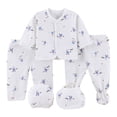 thumbnail image 1 of KPOPLK New Born Baby Layette Gift Set 5 Piece Cotton Girl Boy Clothing and Essentials Accessories 0 3 Months(0-3 Months,Light Blue), 1 of 5