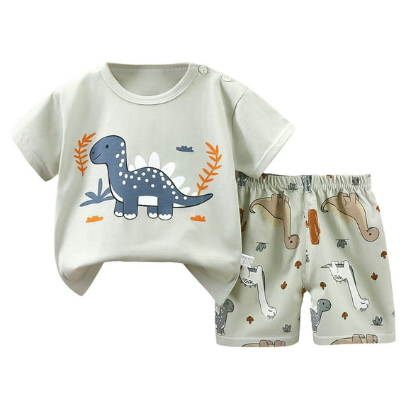 KPOPLK New Children's Vest Set for Boys Girls and Babies Cartoon Thin Sleeveless Vest and Shorts Set Trendy,Sizes 5-6 Years