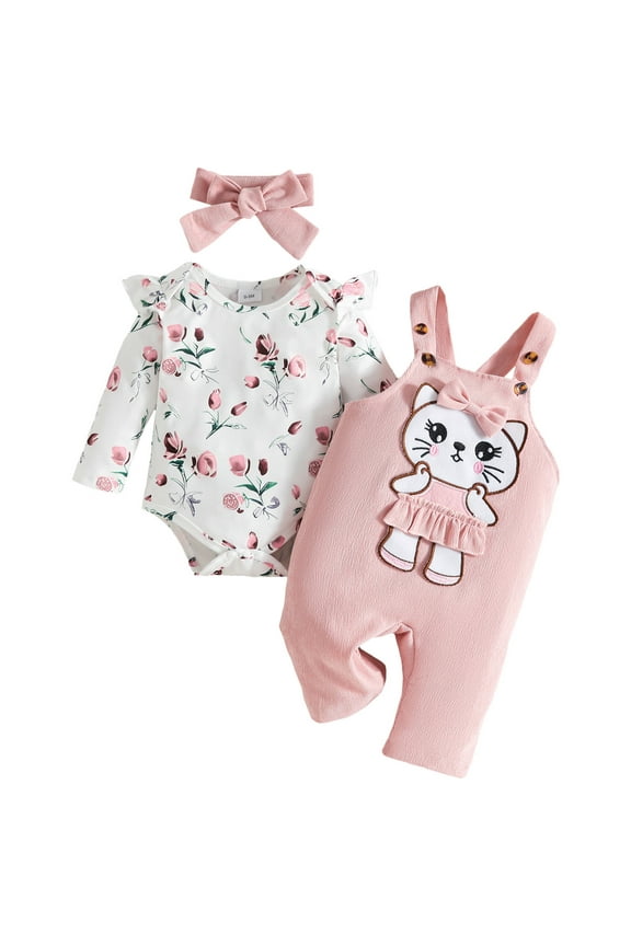 Baby Girl Clothes Fall Winter Pumpkin Onesie Long Sleeve Romper Jumpsuit Cute Halloween Outfits(0-3 Months,O1-Pink)