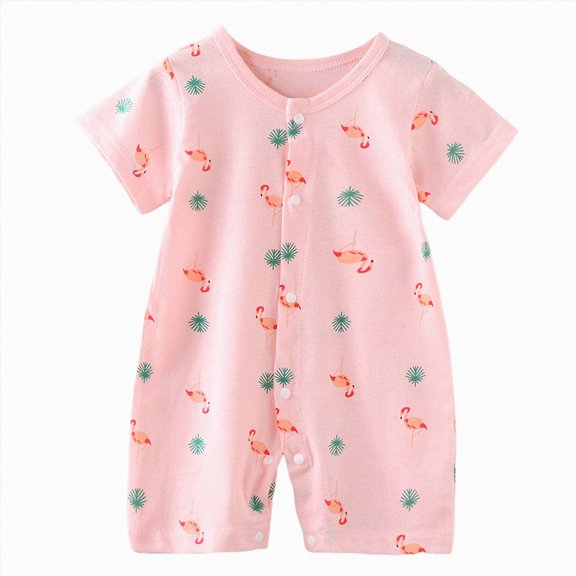 KPOPLK Baby Boy Girl Clothes Solid Color Button Romper Jumpsuit Long Sleeve One-Piece Fall Winter Outfit(Red,6-12 Months)