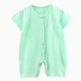 thumbnail image 1 of KPOPLK Baby Boy Girl Clothes Solid Color Long Sleeve Romper Jumpsuit One Piece Bodysuit Fall Winter Outfit(Green,0-6 Months), 1 of 4