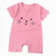 thumbnail image 1 of KPOPLK Unisex Baby Boy Girl Clothes Button Romper Jumpsuit Basic One Piece Outfits(Red,0-6 Months), 1 of 4