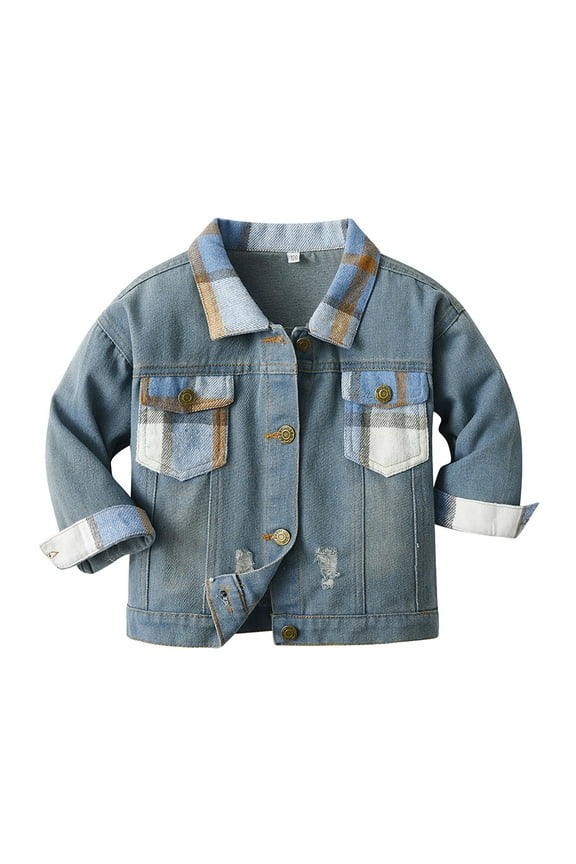 Personalized Denim Jacket for Babies and Toddlers, Custom Baby Jacket with Name, Ideal Gift for Baby Showers or Birthdays(6-7 Years,Blue)