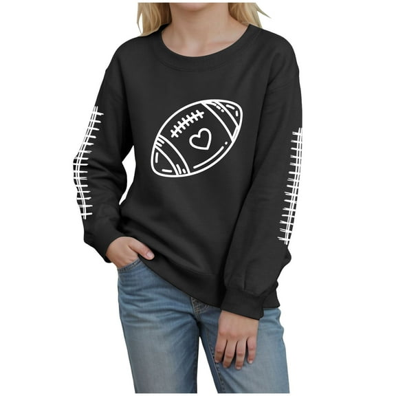 KPOPLK Print Sweatshirt for Girls Toddler & Kids II Big Girl's Pullover Hoodies(4Y,Black)