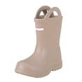 thumbnail image 1 of KPOPLK Rain Boots Kids Waterproof Toddler Boys Girls Lightweight Easy-On Rubber Boots with Handles Cute Outdoor(Coffee,10), 1 of 6