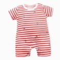 thumbnail image 1 of KPOPLK Romper Newborn Infant Baby Boy Summer Outfit Short Sleeve Jumpsuit One Piece Onesie Clothes(0-6 Months,Hot Pink), 1 of 4