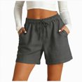 thumbnail image 1 of KPOPLK Running Shorts for Women Quick Dry High Waisted Athletic Short Workout Gym Shorts with Pockets Size M,Dark Gray, 1 of 8