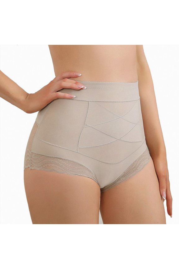 Shapewear Bodysuit Tummy Control Seamless for Women, Inverted Triangle Design with Hip Texture Faja Body Waist Briefs Size M