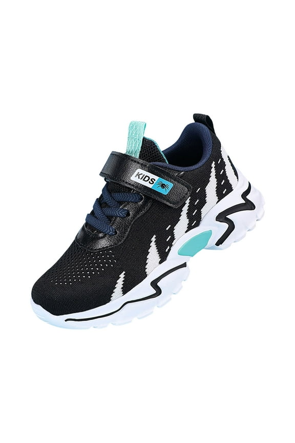 Shoes for Kids Boys Girls Wide Toe Sneakers Comfortable Athletic Sports Shoes(12,F46-Blue)