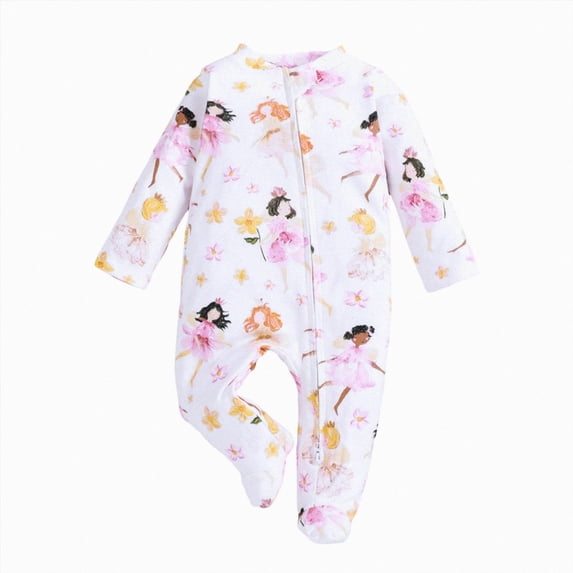 KPOPLK Sleep n Play Footed Pajamas for Baby Boys Newborn Sung Fit One Piece Pjs 0 3 6 9 12 Months Fall Winter Infant Bodysuit Footed Clothes Size 3-6 Months
