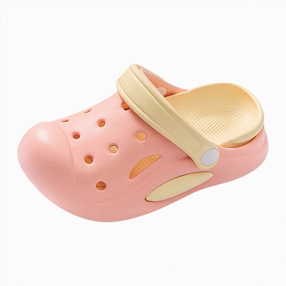 KPOPLK Slides Sandals for Kids,Girls Shower Shoes,Boys Cloud Slides Non slip Quick Dry Bedroom Shoes Indoor Outdoor Open Toe Spa Bath Pool Gym House Casual House Slippers Size 8,Pink