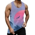thumbnail image 1 of KPOPLK Stylish Men's Graphic Tank Tops: Summer Hawaiian Sleeveless Muscle Shirts Ideal for the Beach and Gym XXL Purple, 1 of 7