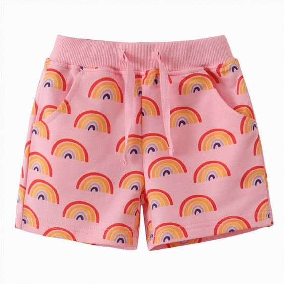 KPOPLK Summer Toddler Boy Shorts Boys' Summer Fashion Print Clothes with Drawstring Pockets for 2t 3t 4t 5t 6t 7t Size 3-4 Years,Pink