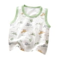 thumbnail image 1 of KPOPLK Summer Toddler Boy Tank Top Kids Dinosaur Print Sleeveless Tee Top Casual Cotton Shirt for 6 9 12M 2T 3T 4T Size 18-24 Months,Light Pink, 1 of 4