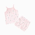 thumbnail image 1 of KPOPLK Summer Toddler Girl Clothes 2 Piece Loose Spaghetti Strap Tank Top and Short Set Kids Clothing Outfits Sets with Pockets(6-12 Months,Pink), 1 of 4
