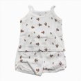 thumbnail image 1 of KPOPLK Summer Toddler Girl Outfit Set Striped Bow Shoulder Tank Top and Layered Shorts Set Summer Sleeveless Matching Clothes Outfit for Toddler Girls(11-12 Years,Green), 1 of 5