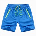 thumbnail image 1 of KPOPLK Swim Trunks for Men Summer Quick Dry Board Shorts 5 Inch Drawstring Beach Shorts Lightweight Comfortable Bathing Suits(Blue,M), 1 of 5
