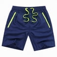thumbnail image 1 of KPOPLK Swim Trunks for Men Summer Quick Dry Board Shorts 5 Inch Drawstring Beach Shorts Lightweight Comfortable Bathing Suits(Dark Blue,S), 1 of 5