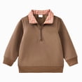 thumbnail image 1 of KPOPLK Tee Tops for Boys Toddler Baby Long Sleeve Embroided Polo Shirt Fall Winter Clothes 1T 2T 3T 4T,Size 3-4 Years, 1 of 8