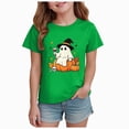 thumbnail image 1 of KPOPLK Teen Girls Halloween Shirt Cute Ghost Boo Tshirt Kids Outfits Short Sleeve Tees Tops 1-14Years,Size 9-10 Years, 1 of 7