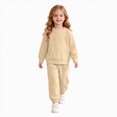 thumbnail image 1 of KPOPLK Teen Girls Outfit Sets 2 Pieces Long Sleeve Solid Color Pullover Sweatshirt & Jogger Pants Clothing Sets,Size 10-11 Years, 1 of 6