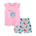 thumbnail image 1 of KPOPLK Toddler Baby 6M 12M 18M 2T 3T Girl Outfits Floral Summer Clothes Infant Spring Ruffle Sleeve Shirt Tops Cute Shorts Set,Sizes 1-2 Years, 1 of 4