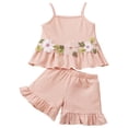 thumbnail image 1 of KPOPLK Toddler Baby 6M 12M 18M 2T 3T Girl Outfits Floral Summer Clothes Infant Spring Ruffle Sleeve Shirt Tops Cute Shorts Set,Sizes 3-4 Years, 1 of 8