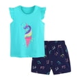 thumbnail image 1 of KPOPLK Toddler Baby 6M 12M 18M 2T 3T Girl Outfits Floral Summer Clothes Infant Spring Ruffle Sleeve Shirt Tops Cute Shorts Set,Sizes 5-6 Years, 1 of 4