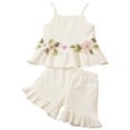thumbnail image 1 of KPOPLK Toddler Baby 6M 12M 18M 2T 3T Girl Outfits Floral Summer Clothes Infant Spring Ruffle Sleeve Shirt Tops Cute Shorts Set,Sizes 5-6 Years, 1 of 8