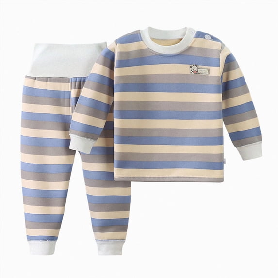 KPOPLK Toddler Baby Boy Clothes Fall Winter Outfit 2Pcs Loungewear Long Sleeve Pullover T-Shirt and Relax Fit Pant Clothing,Size 3-4 Years