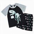 thumbnail image 1 of KPOPLK Toddler Baby Boy Clothes for 2t 3t Boys Cute Summer Short Sleeve T-Shirt Tops Shorts Clothes Sets Baby Boy Outfits(3-4 Years,Black), 1 of 9