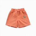 thumbnail image 1 of KPOPLK Toddler Baby Boy Cotton Shorts Kids Casual Shorts Pull-on Shorts Soft Baby Boy Elastic Waist Shorts for Summer 6 9 12 18 Months 2T 3T 4T 5T Size 6-12 Months,Orange, 1 of 7