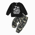 thumbnail image 1 of KPOPLK Toddler Baby Boy Fall Winter Clothes 2T 3T 4T 5T Outfits Long Sleeve Car Print Cotton T-Shirt Camo Pants Clothing Set White Size 3-4 Years, 1 of 4