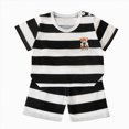 thumbnail image 1 of KPOPLK Toddler Baby Boy Summer Clothes Tractor Letter Print Short Sleeve T-shirt Tops Casual Shorts 2 Piece Outfit(18-24 Months,Black), 1 of 4