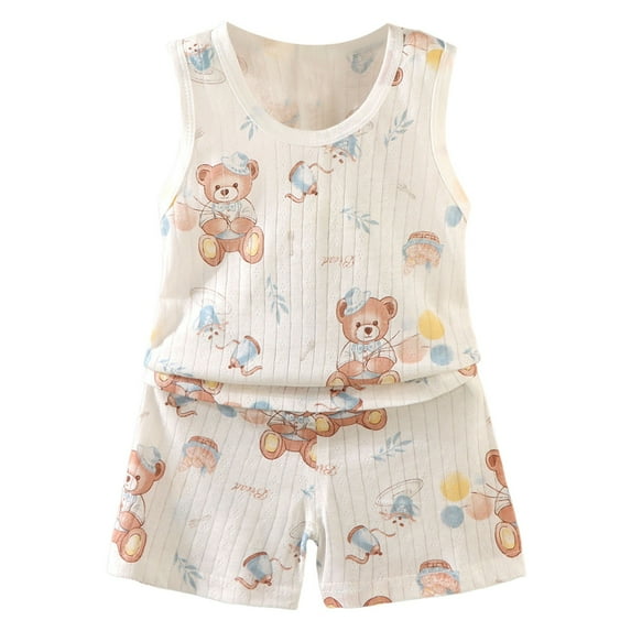 KPOPLK Toddler Baby Boy Summer Outfits 3 6 12 18 24 Months 2T 3T 4T 5T Lobster Embroidery Round Neck Short Sleeve T shirt Tops with Stripe Shorts Clothing,Sizes 18-24 Months