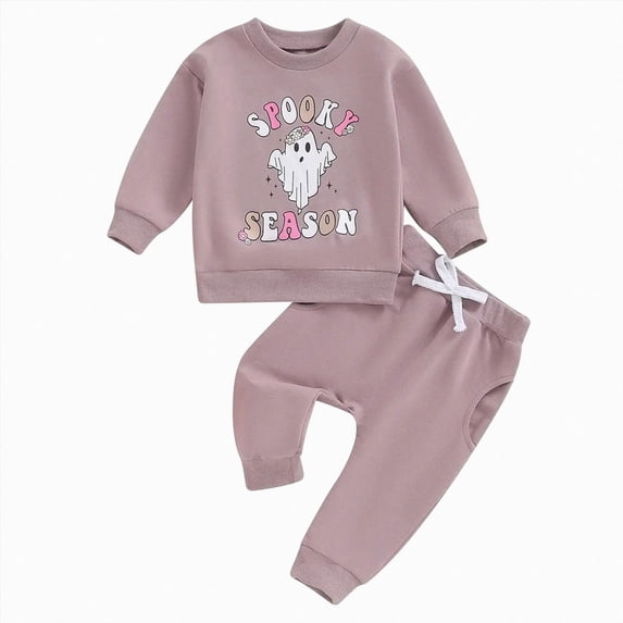 yboeqw Toddler Baby Boys Clothing Outfits 2 Piece Trendy Print Long Sleeve Round Neck T-Shirt and Relaxed Fit Pants Sets Purple,Size 18-24 Months