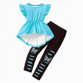 thumbnail image 1 of KPOPLK Toddler Baby Girl Clothes 2Pcs 1t 2t 3t 4t 5t 6t 7t 8t Ruffle Sleeve Top Leggings Pants Fall Winter Outfit,Size 12-18 Months, 1 of 6