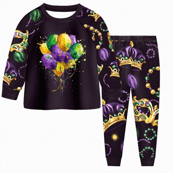 KPOPLK Toddler Baby Girl Clothes Fall Winter Carnival Sweatsuit Newborn Sweatshirt Sweat Pant Sets Outfits Infant Girls Clothing(4-5 Years,)
