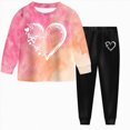 thumbnail image 1 of KPOPLK Toddler Baby Girl Clothes Pants Set Toddler Pullover Cute Print Long Sleeve Tops Fall Winter 2 Piece Outfits Size 2-3 Years, 1 of 9