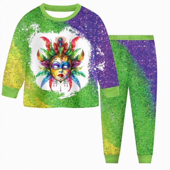 KPOPLK Toddler Baby Girl Fall Clothes Infant Outfit Carnival Print Long Sleeve Pullover Sweatshirts and Jogger Pants Set(7-8 Years,)