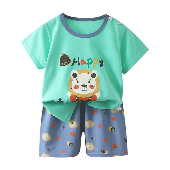 KPOPLK Toddler Baby Girl Summer Clothes Daddy's Pride Short Sleeve Letter T Shirt Top Shorts Set Cute 2Pcs Casual Outfit carters boys 24 months clothes(5-6 Years,Mint Green)