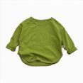 thumbnail image 1 of KPOPLK Toddler Baby Girls Shirts Fall Winter Toddler Casual Solid Color Crewneck Blouses Soft Long Sleeve Tee Tops for 1t 2t 3t 4t 5t 6t 7t Size 2-3 Years,Green, 1 of 4