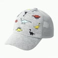 thumbnail image 1 of KPOPLK Toddler Baseball Cap Baby Cap Sun Hat Print Dinosaur Pattern And Solid Color Hat(1-3 Years,Grey), 1 of 4
