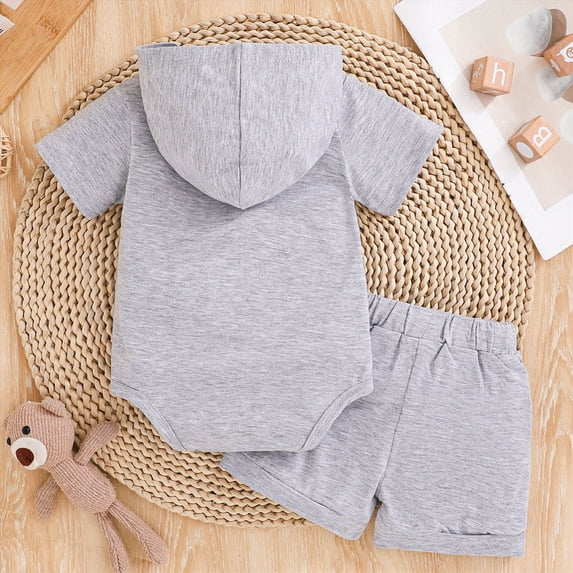 KPOPLK Toddler Boy Clothes for 3 6 9 12 Months 2T 3T 4T Outfit Long Sleeve Sshirt Top Jogger Pants Cute 2Pcs Set(12-18 Months,White)