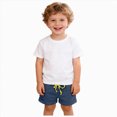 thumbnail image 1 of KPOPLK Toddler Boy Shorts Kids Cotton Shorts Casual Elastic Waist with Drawstring Clothes for Summer 1-12Years Size 18-24 Months,Navy, 1 of 5