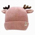 thumbnail image 1 of KPOPLK Toddler Boy Winter Beanie Baby Knit Hat Warm Girl Beanies Newborn Cute Hats for Kids(0-24 Months,Pink), 1 of 9