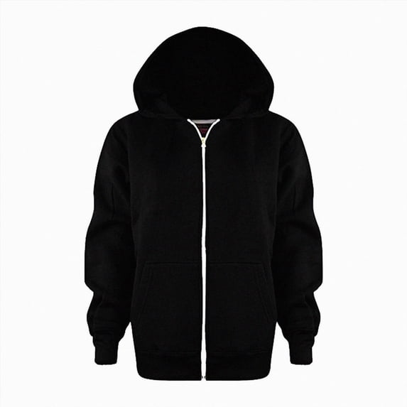 KPOPLK Toddler Boy Zip Up Hoodie Sweatshirt Fall Clothes Long Sleeve Solid Jacket With Hood 1-7 Years White Size 11-12 Years