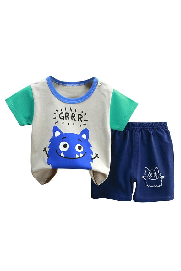 Toddler Boy's Cool Summer Outfit in Sizes 2T 3T 4T, a Sleek Solid Color Short Sleeve T Shirt and Stylish Denim Look Shorts 12 18 month boy clothes(3-4 Years,Light Green)